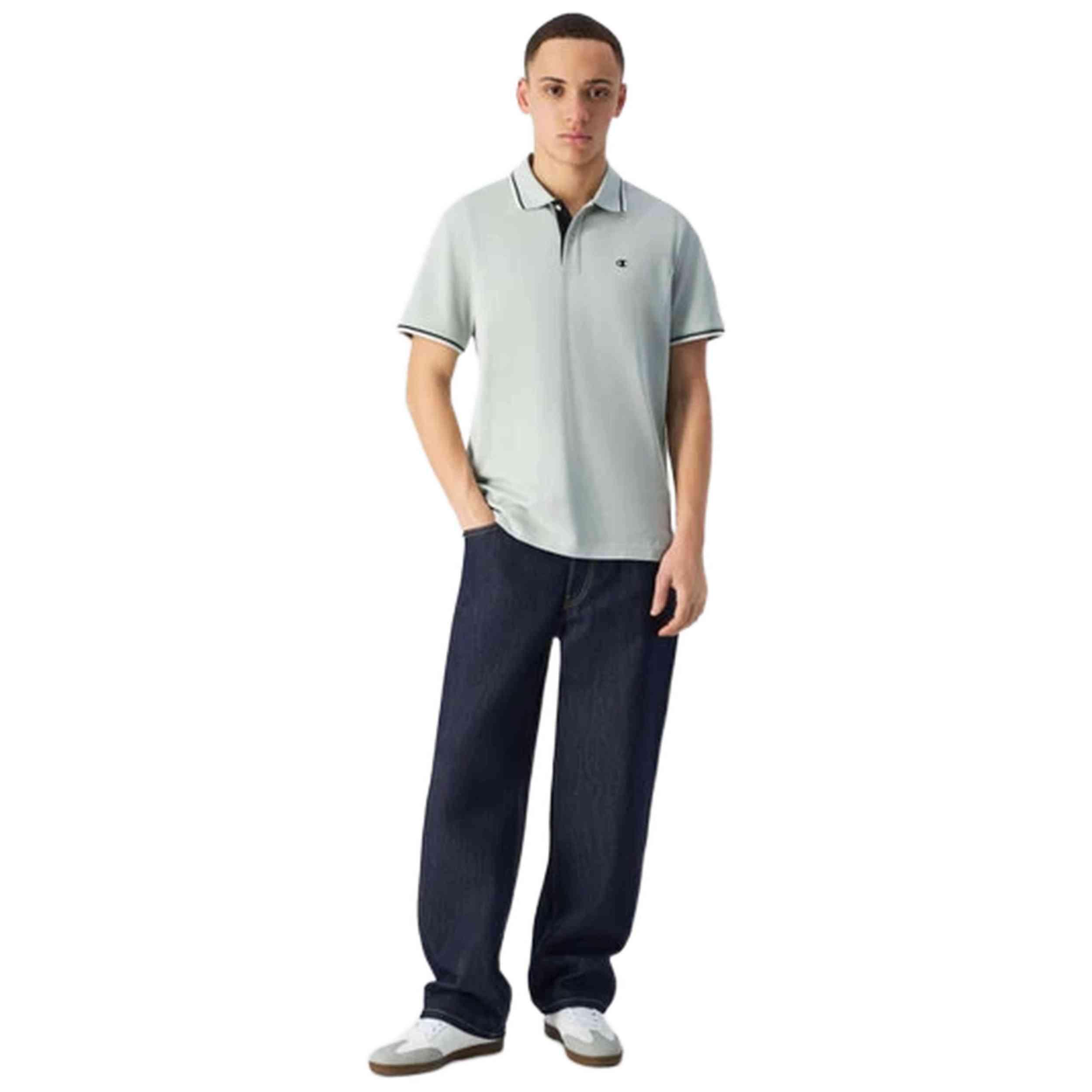 Polo a maniche corte Champion modello 220897-GS129 per uomini 3/5