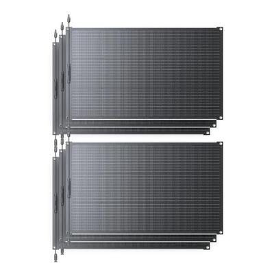 Pv100 fx flexibel zonnepaneel 200w, 6-delige set voor camper,kamperen,noodstroom