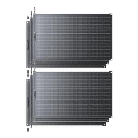PV100 FX flexibel zonnepaneel 200W, 6-delige set voor camper,kamperen,noodstroom