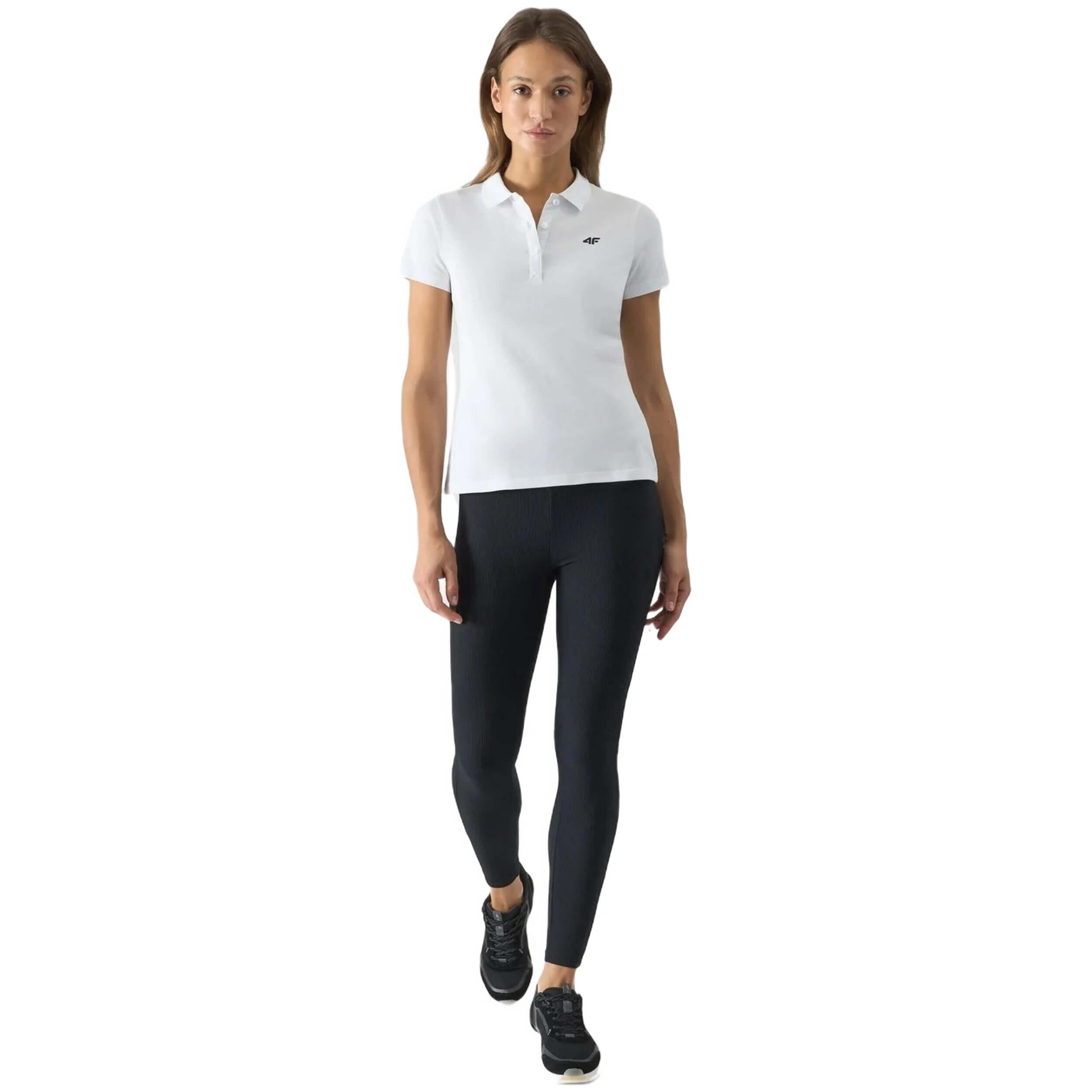 Korte mouw poloshirt 4f model 4FWSS24TPTSF132-10S voor vrouwen 2/3