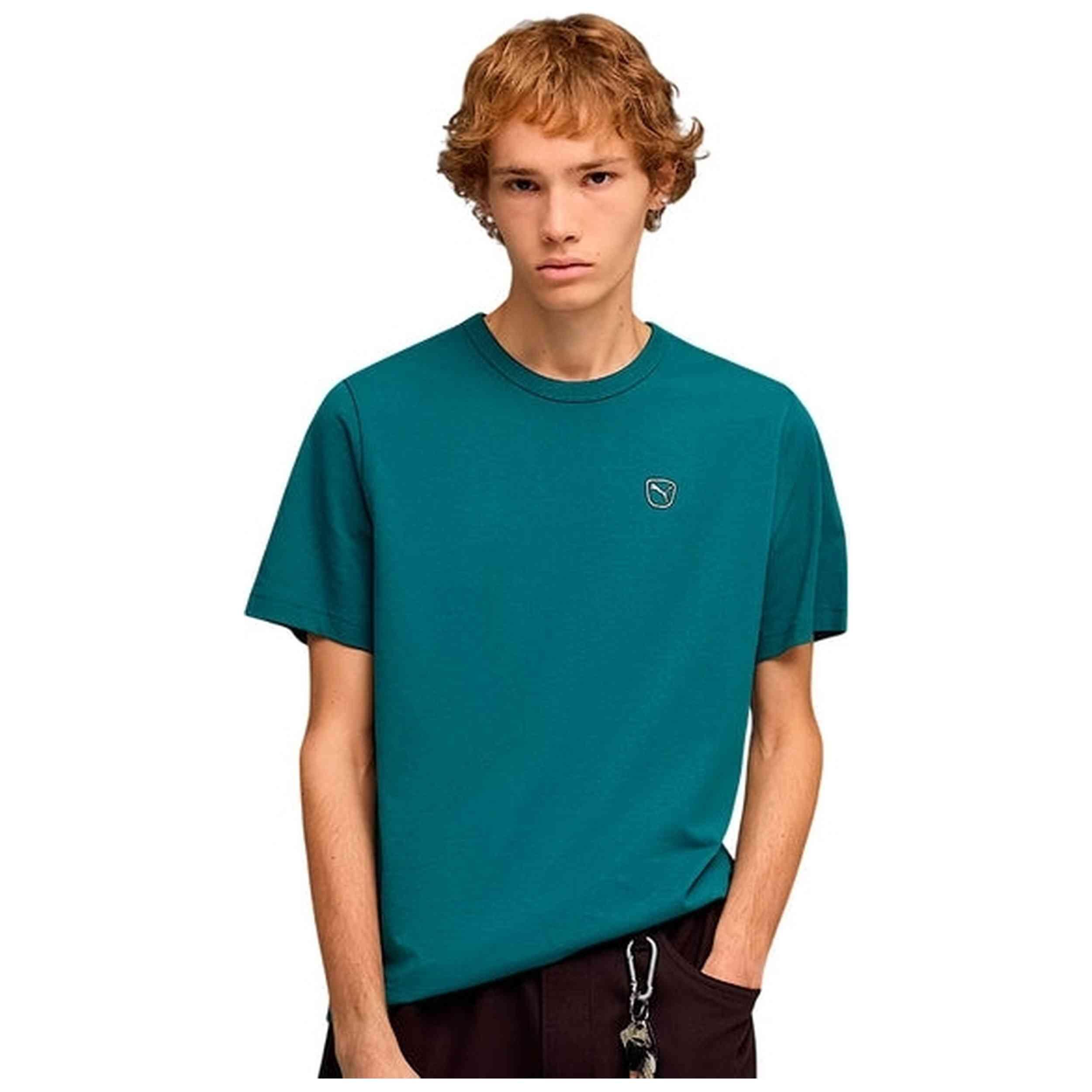 Puma Essentials Elevated, T-Shirt Uomo - Nero, Verde, Beige 2/5