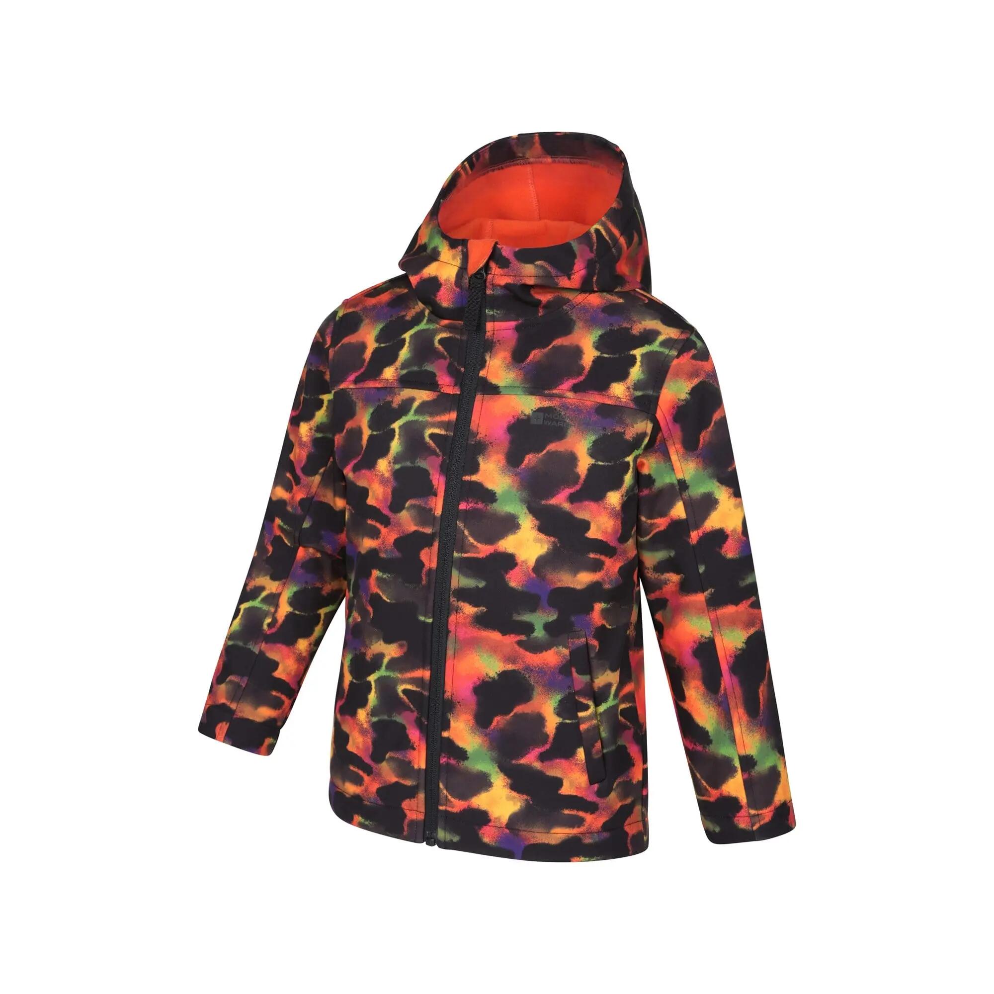 Kinder Wandern Softshelljacke Gemustert Wasserabweisend Warmfutter - Exodus II 2/4