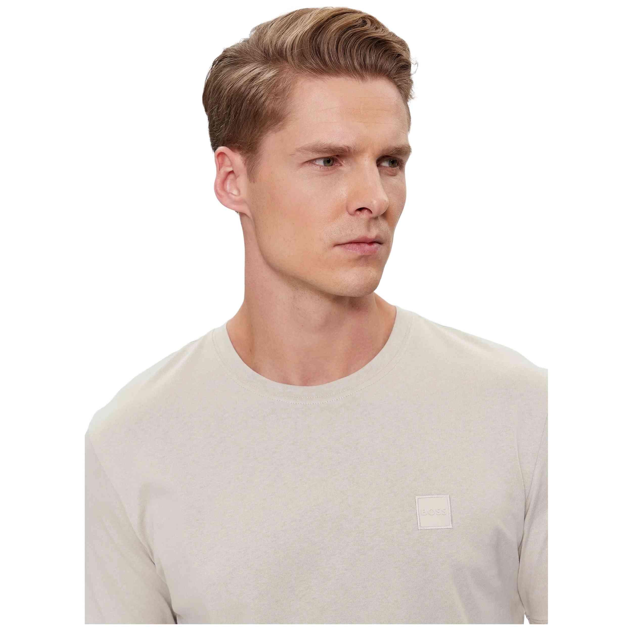 Maglietta Arancio Cotone Premium Uomo Boss Verde Chiaro 4/5