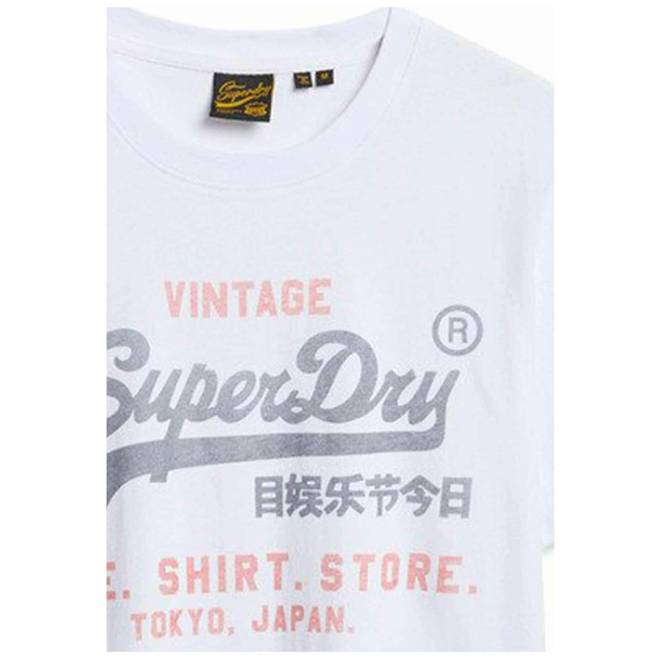 T-shirt Blanc Homme Superdry Vl Heritage Relaxed 5/5