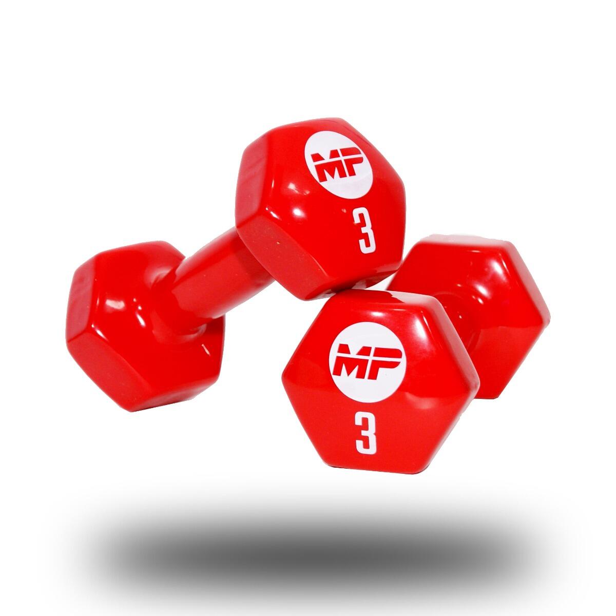 Muscle Power Vinyl dumbbells MP920 2 x 3 kg 3/3