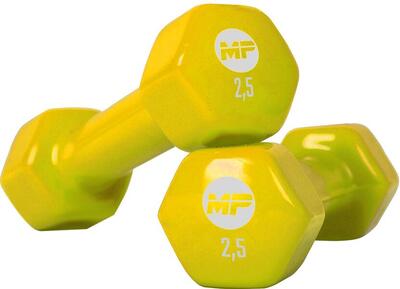 Muscle power vinyl dumbbells mp920 2 x 2.5 kg