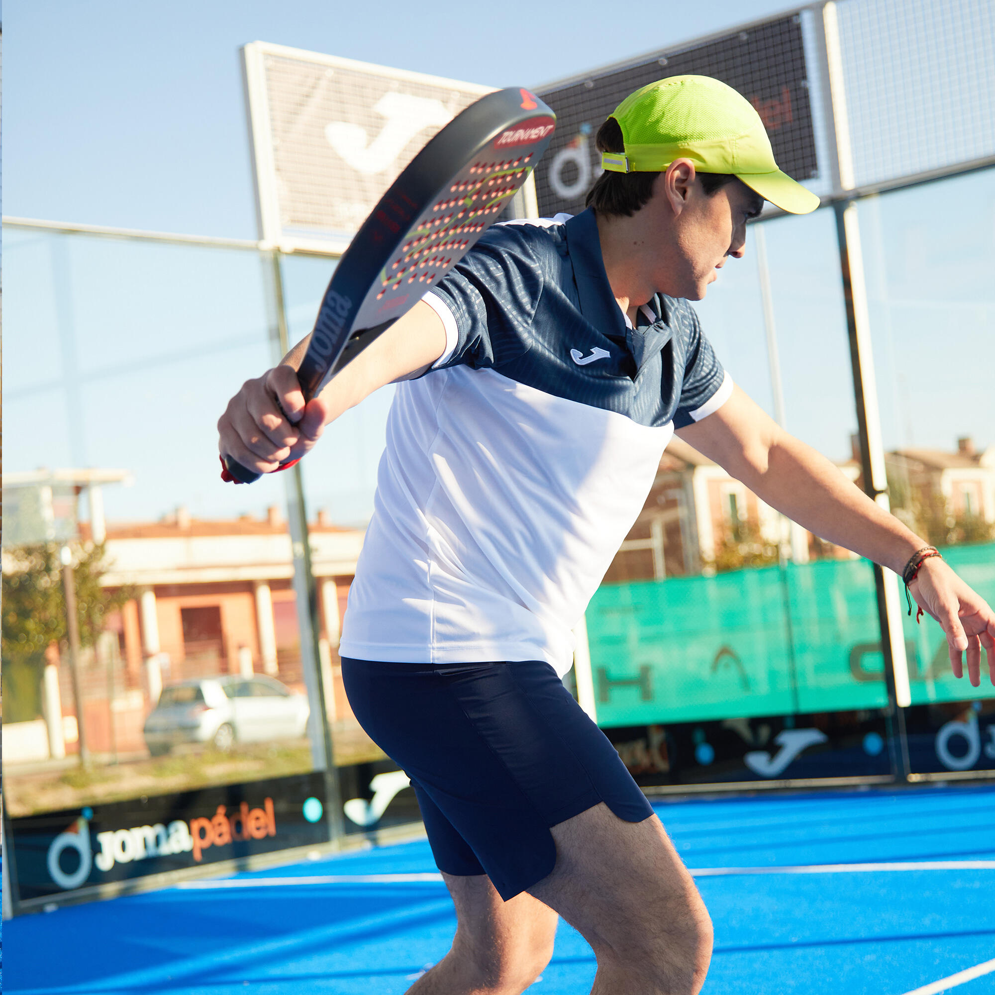 Pólo M/c Padel Homem Joma Montreal Branco 5/7