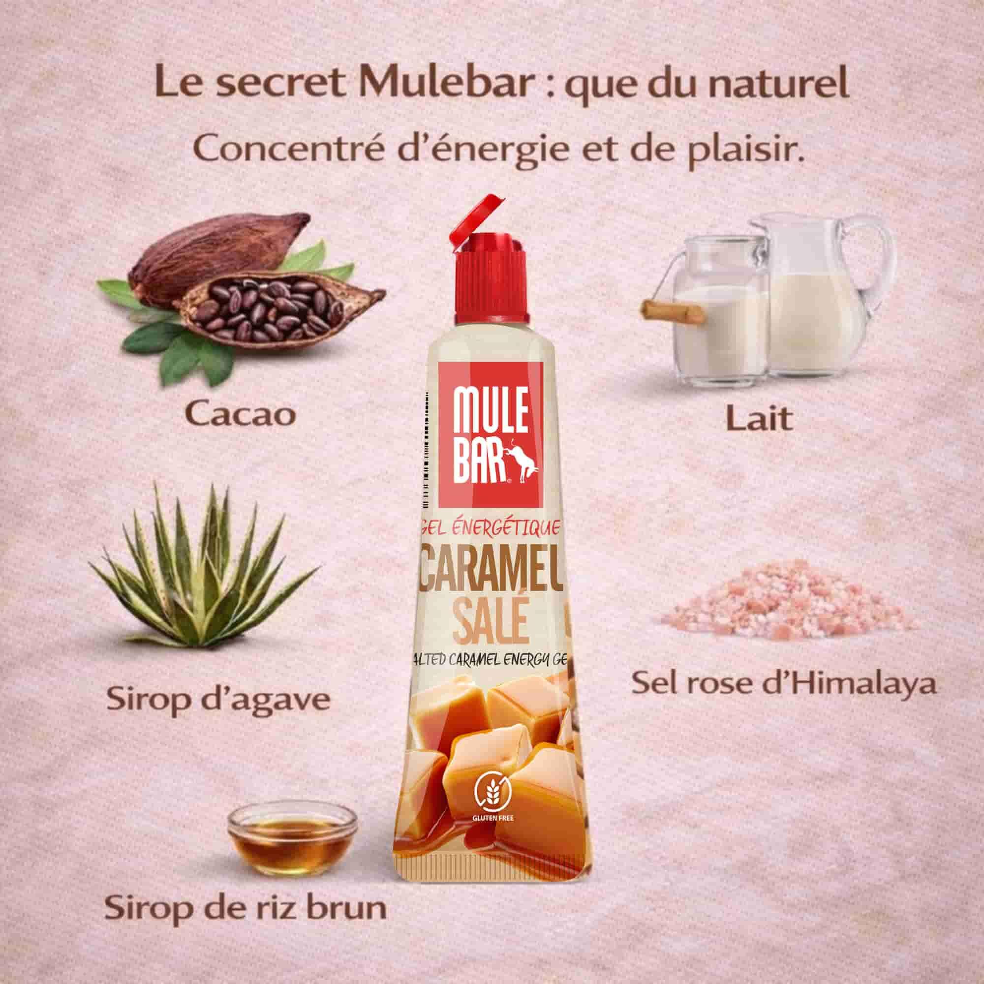 24 gels énergétiques - bouchon refermable - sans gluten - 37g - Caramel salé 3/6
