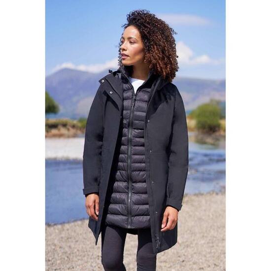 Veste 3 en 1 de Randonnée Femme Longue Imperméable Coupe-Vent Capuche, Alaskan