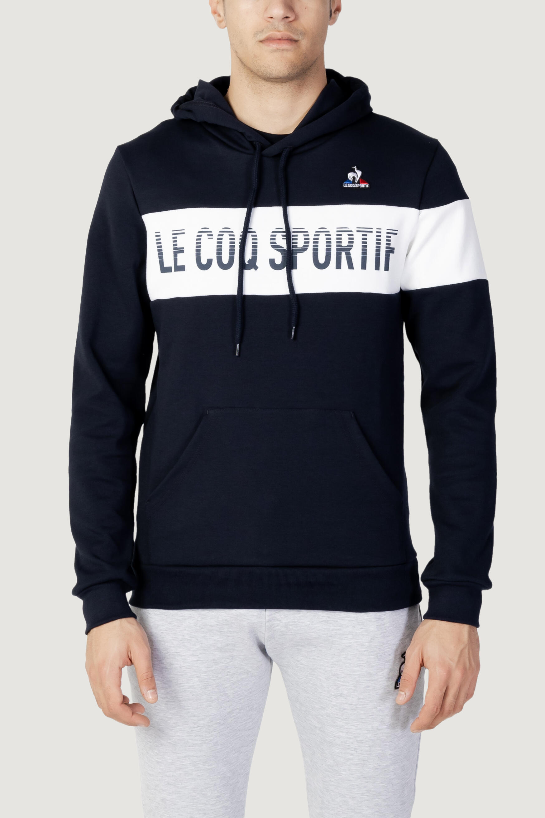 Sudadera con Capucha Unisex Le coq sportif BAH Hoody N°1 Azul marino 5/5
