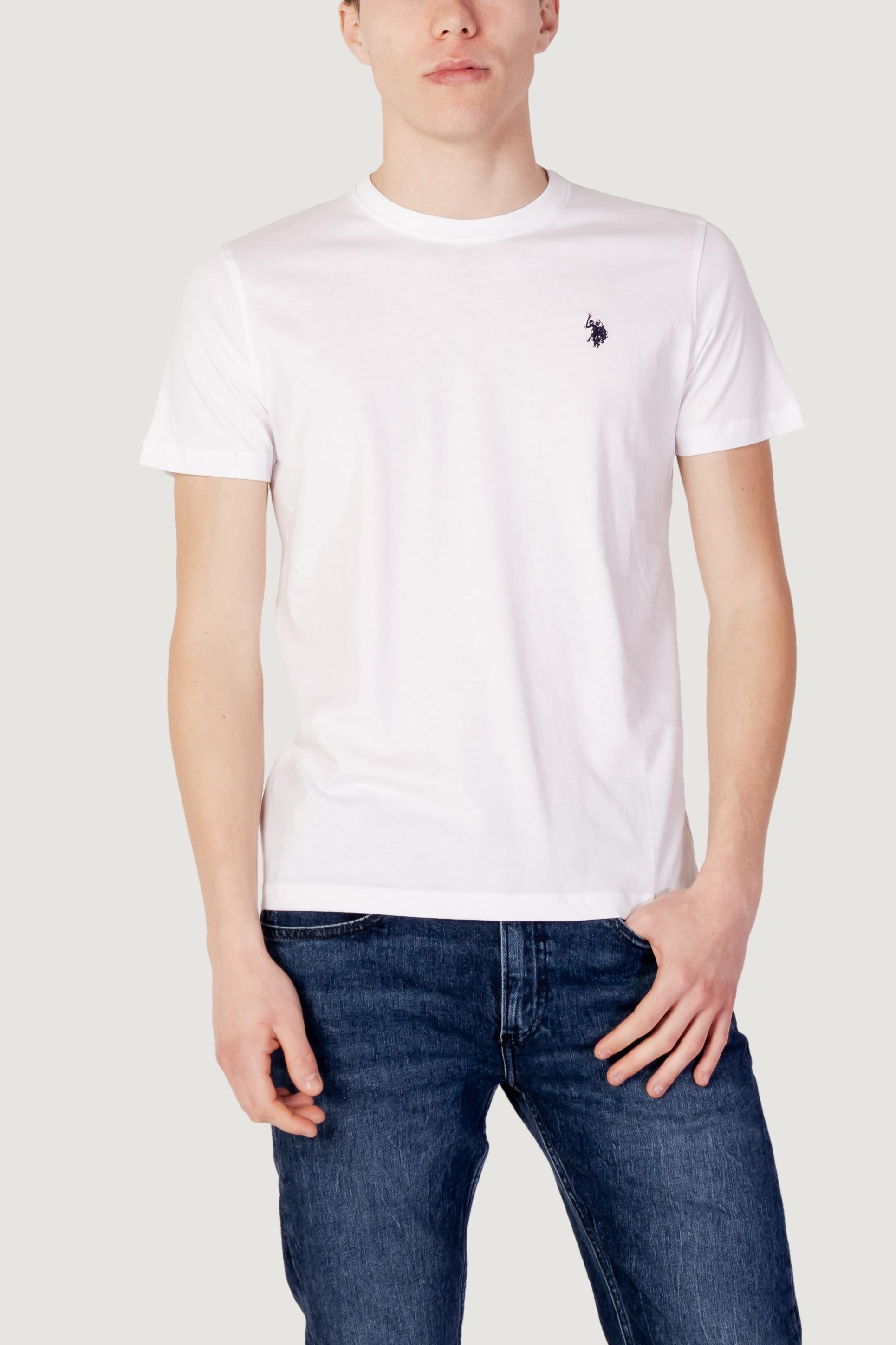 T-Shirt Hommes Us Polo Assn Mick blanc 3/4