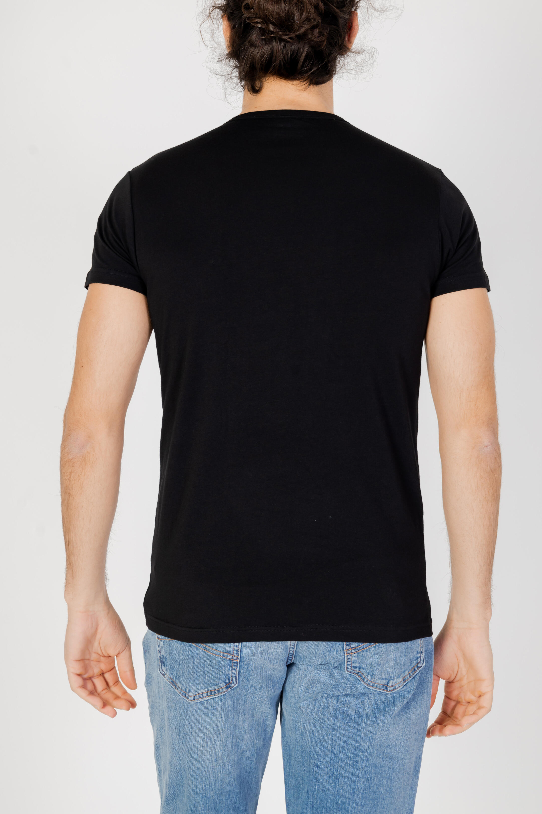 t-shirt crop top  HOMME noir 4/5