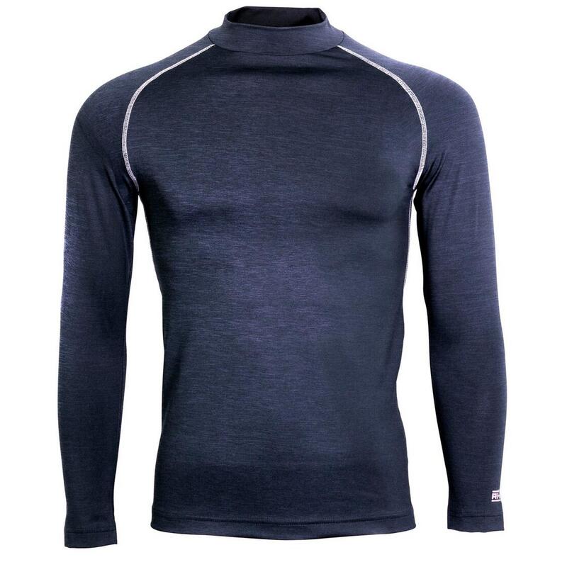 Base Layer Oberteil für Herren Langärmlig Damen und Herren Marineblau meliert