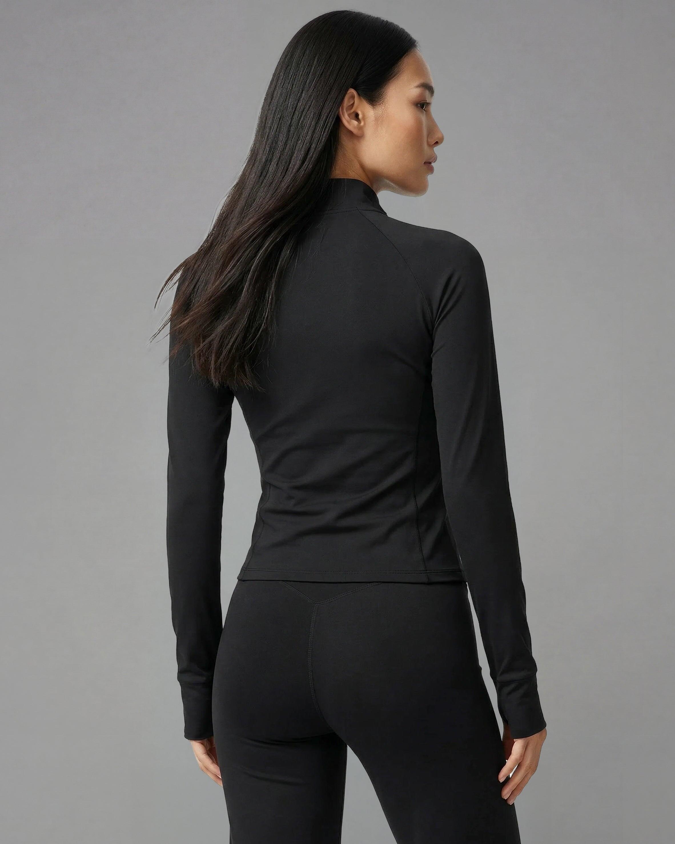 Chaqueta Cremallera Fitness Mujer Softform™ - Negro 3/5