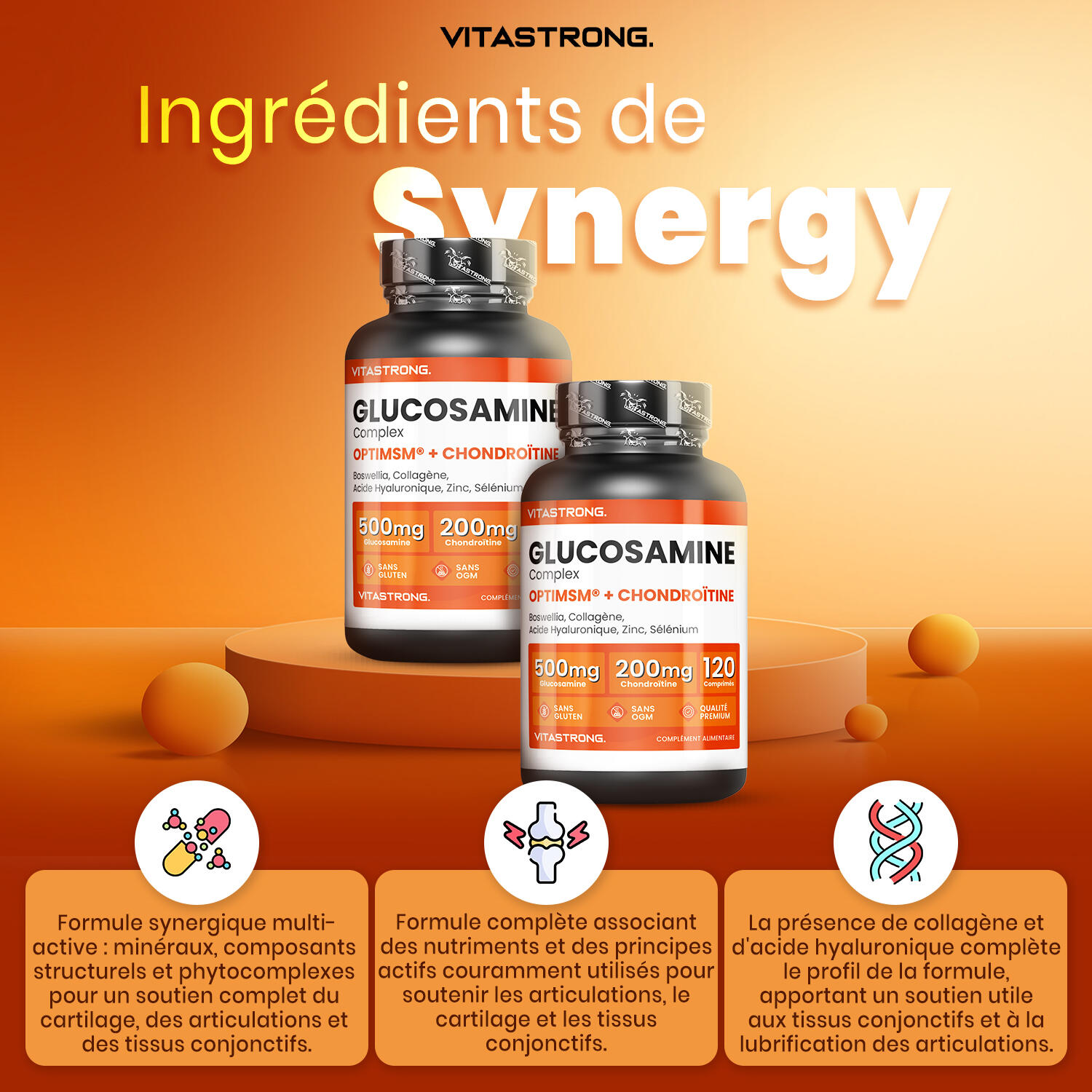 Glucosamina, condroitina, MSM – OptiMSM®, COLLinstant® 2/2