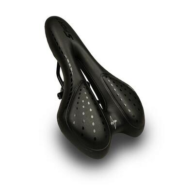 Voltano sport trekking fietszadel – zwart - unisex – strawberry