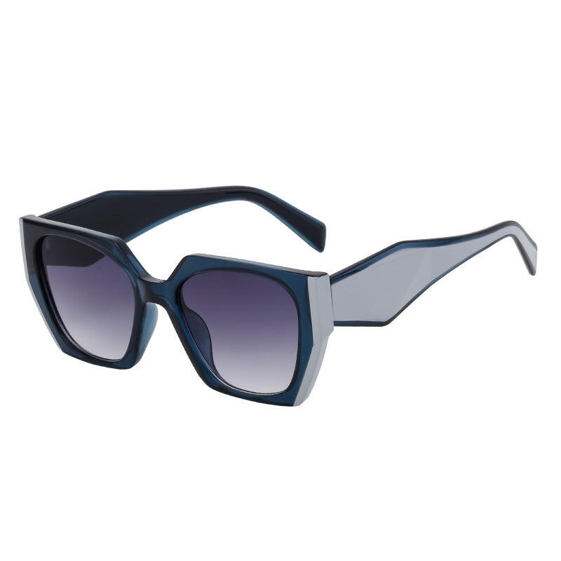 Bold Oversized Blue Frame Sunglasses