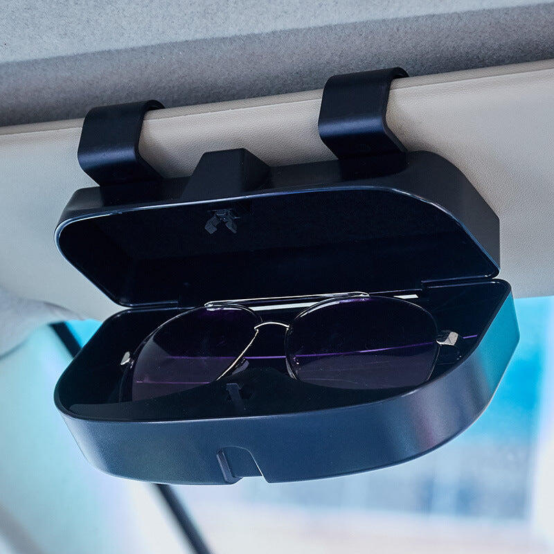 Black Car Sun Visor Glasses Case for Sunglasses
