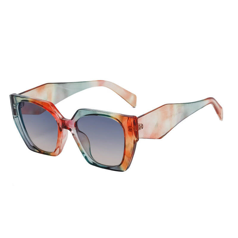 Bold Oversized Multicolor Gradient Sunglasses