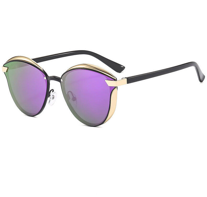2-pcs Purple Elegant Women Cat Eye Sunglasses