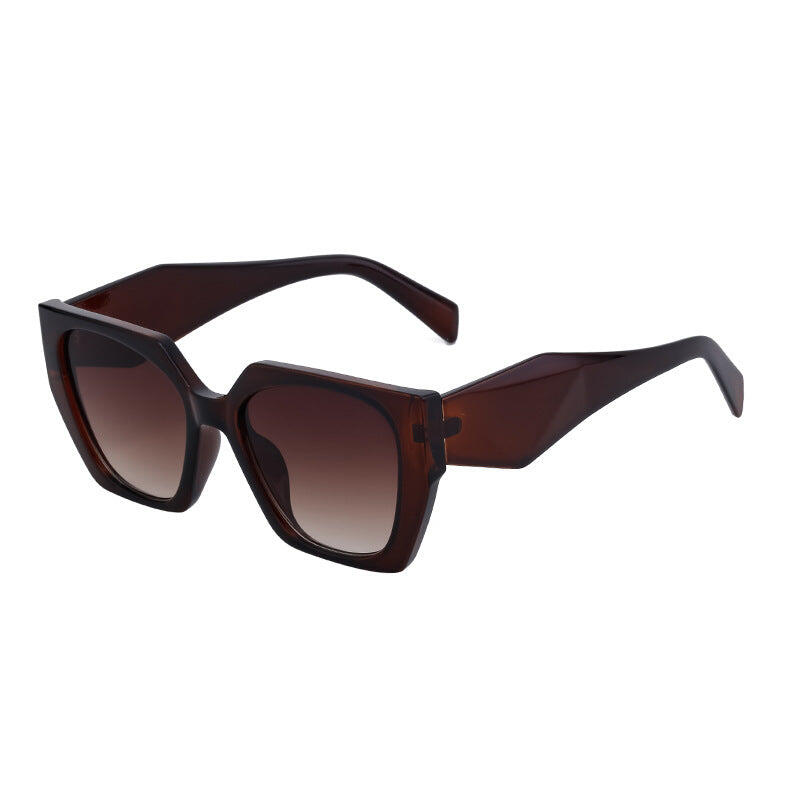 Bold Oversized Brown Frame Sunglasses
