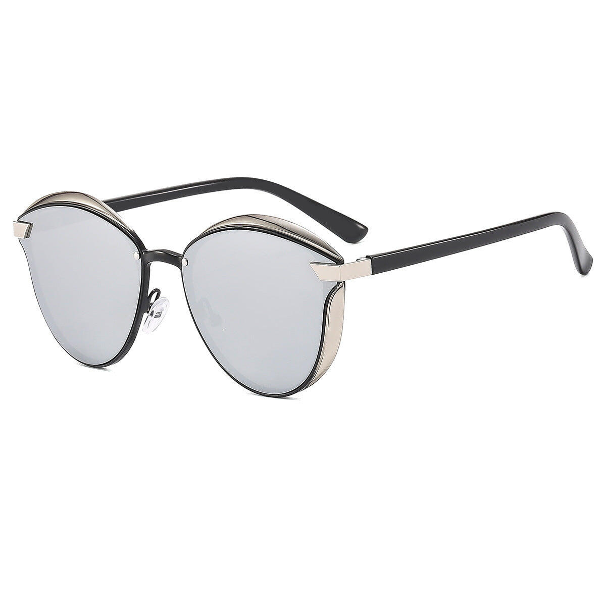2-pcs Silver Elegant Women's Cat Eye Sunglasses