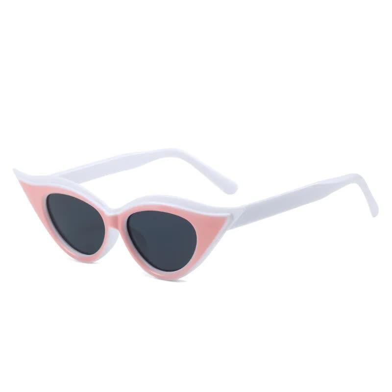 Retro Cat-Eye Sunglasses White Vintage for Women