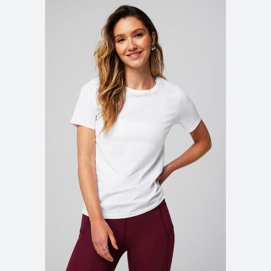 Haut Féminin Feather Tech+ Manches Courtes En Tissu Léger