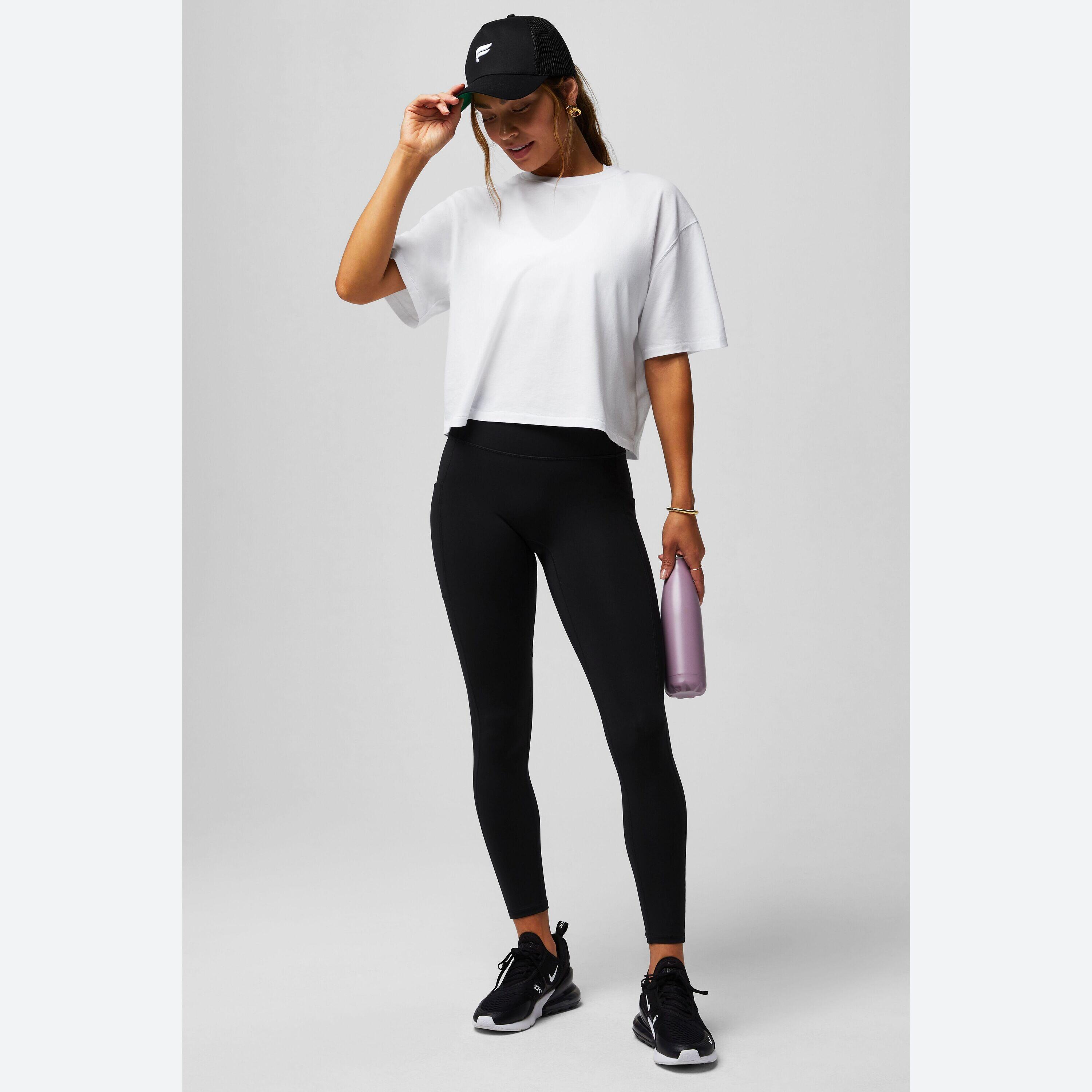 Haut Femme Cotton Boxy Tee Avec Col Rond 4/5