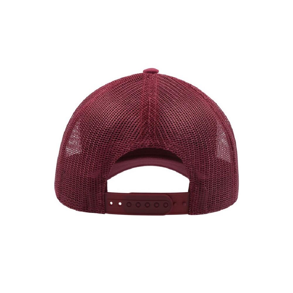 Rapper Jersey Mid Visor Trucker Cap (Burgundy) 2/3