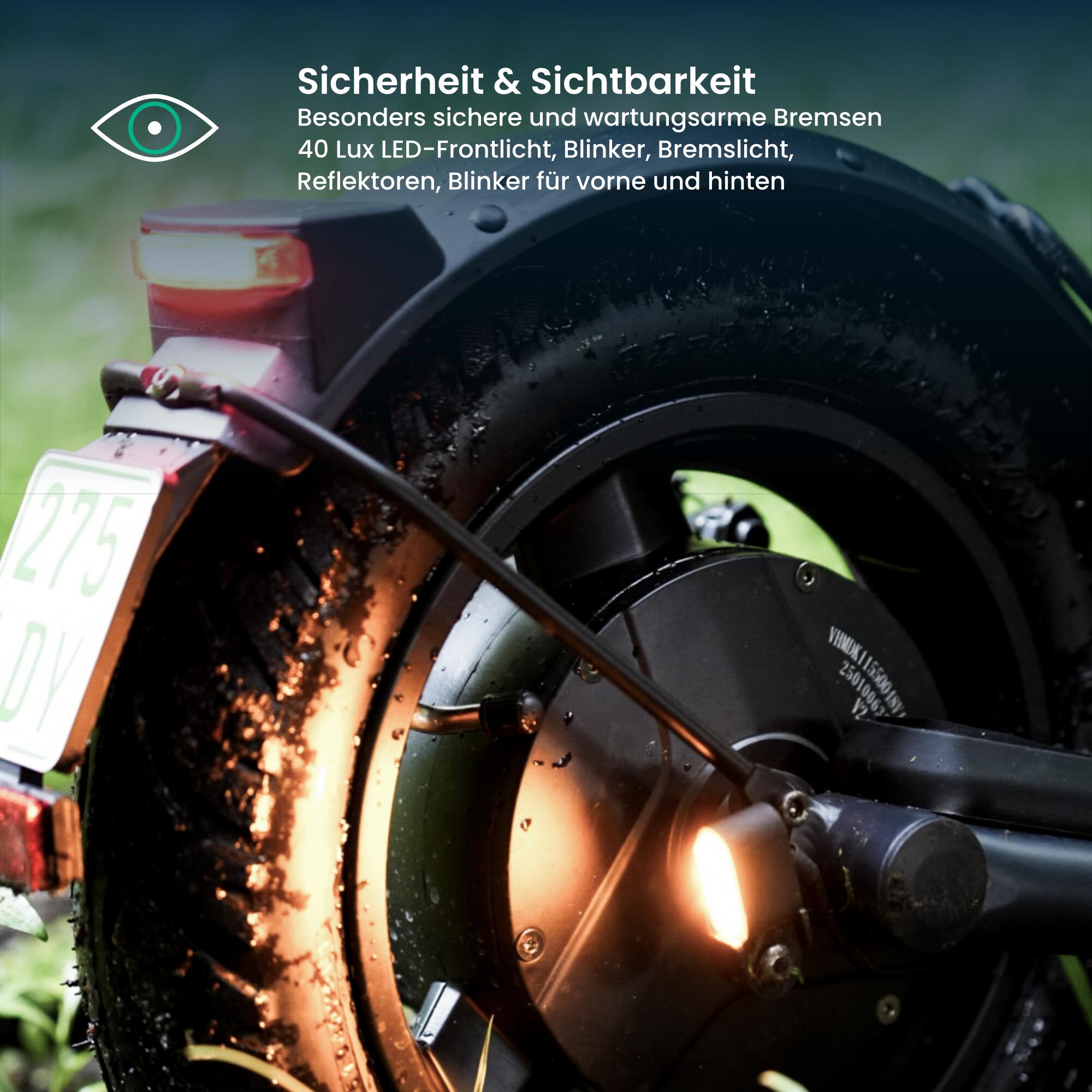 E-Scooter mit Straßenzulassung X prime , 65 km, 12,5" Luftreifen, Federung 7/7