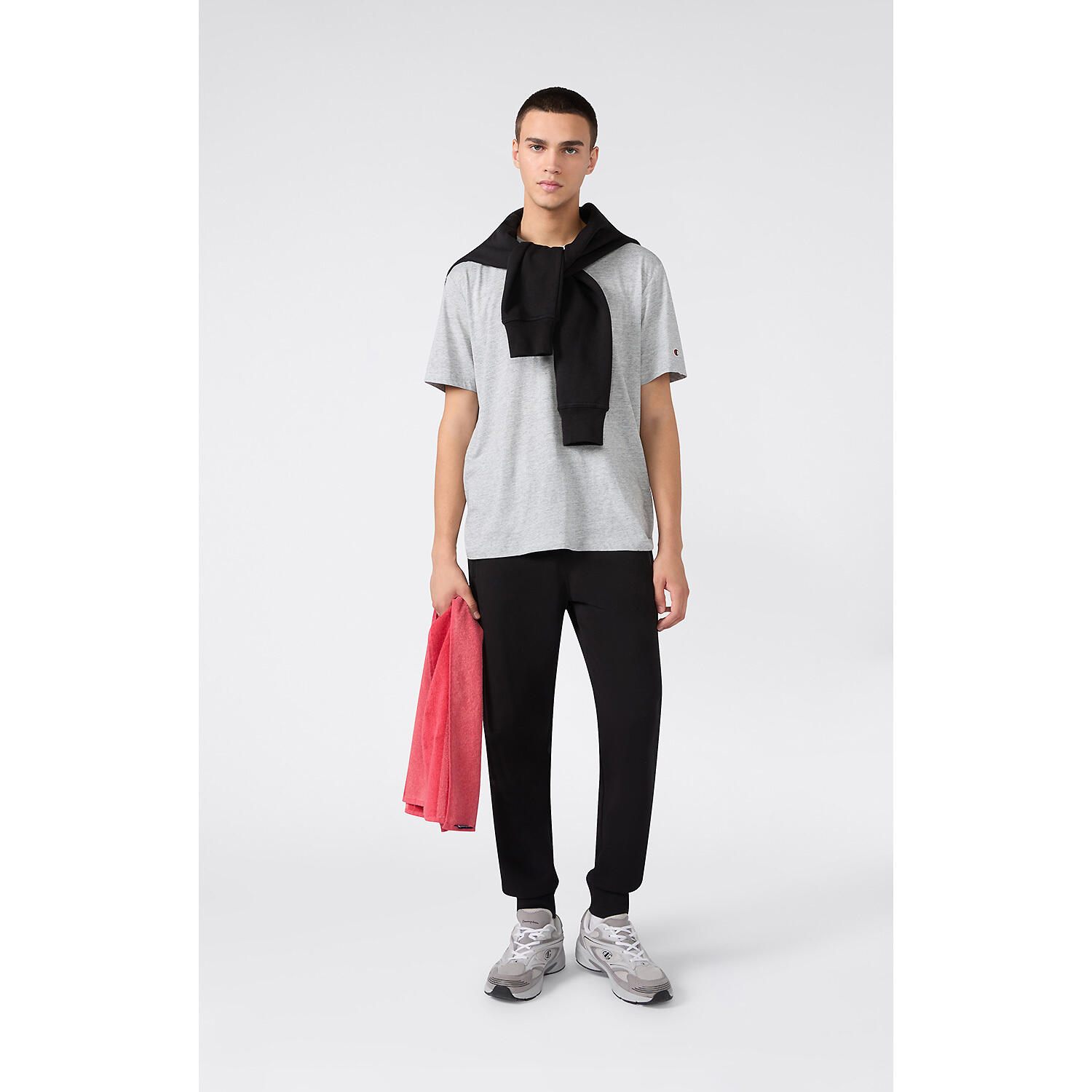Pantalones y sobrepantalones para Hombre Champion Rib cuff pants  Negro 5/5