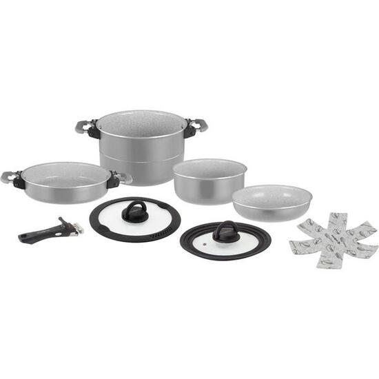 Koch Geschirr Set Fusion 7+1 Magnetic Camping Küche Topf Pfanne Keramik