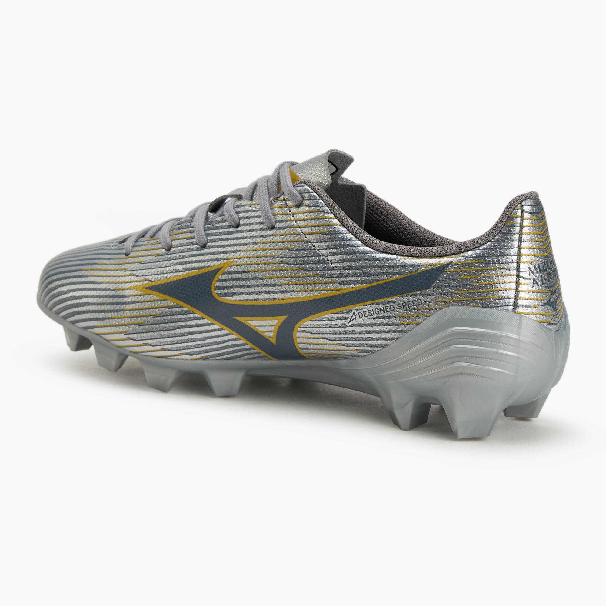 Buty piłkarskie dziecięce Mizuno α II Select Jr Md galaxy silver/8605 c/gold 3/7
