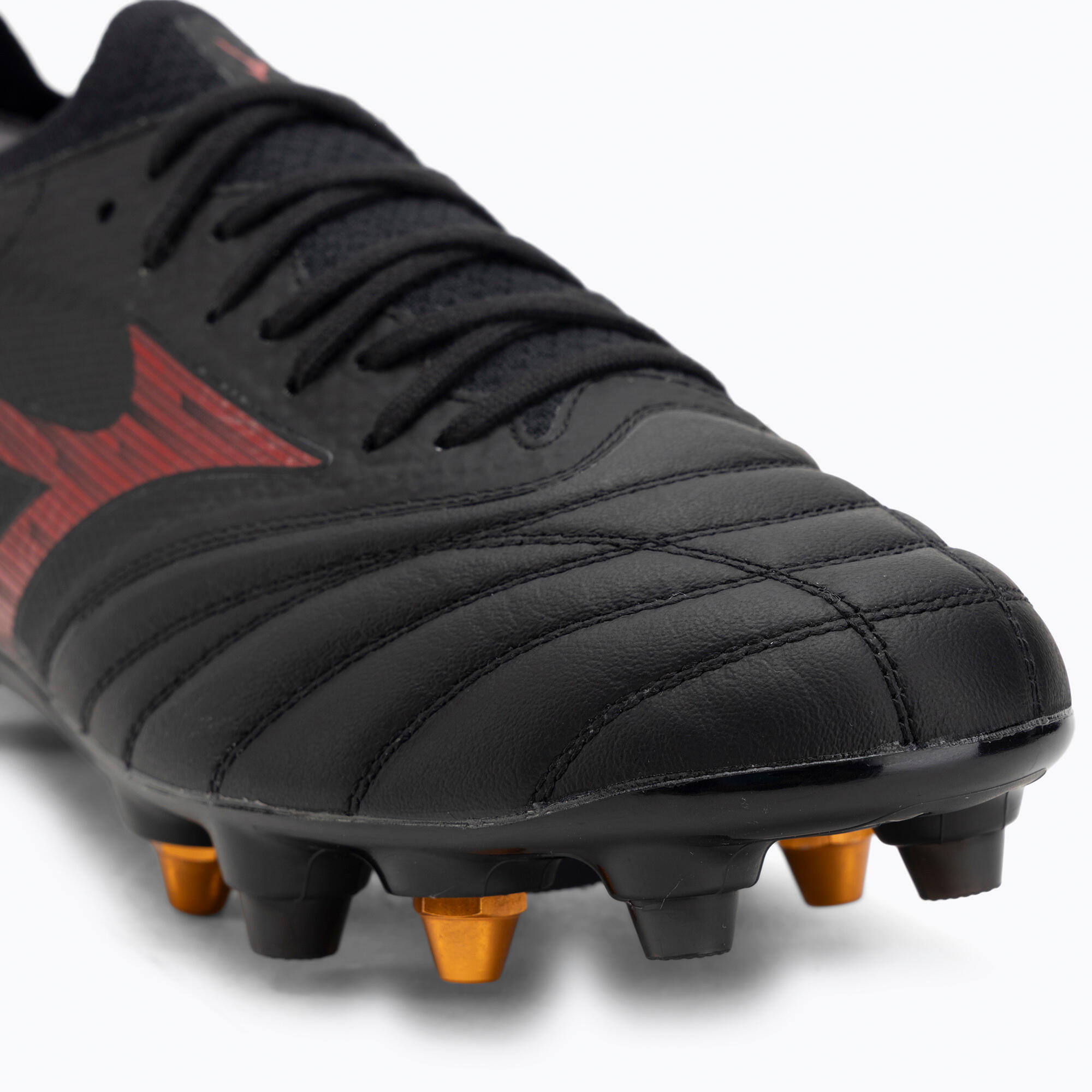 Botas de rugby Mizuno Morelia Neo IV B Elite Mix Negro y rojo 7/7