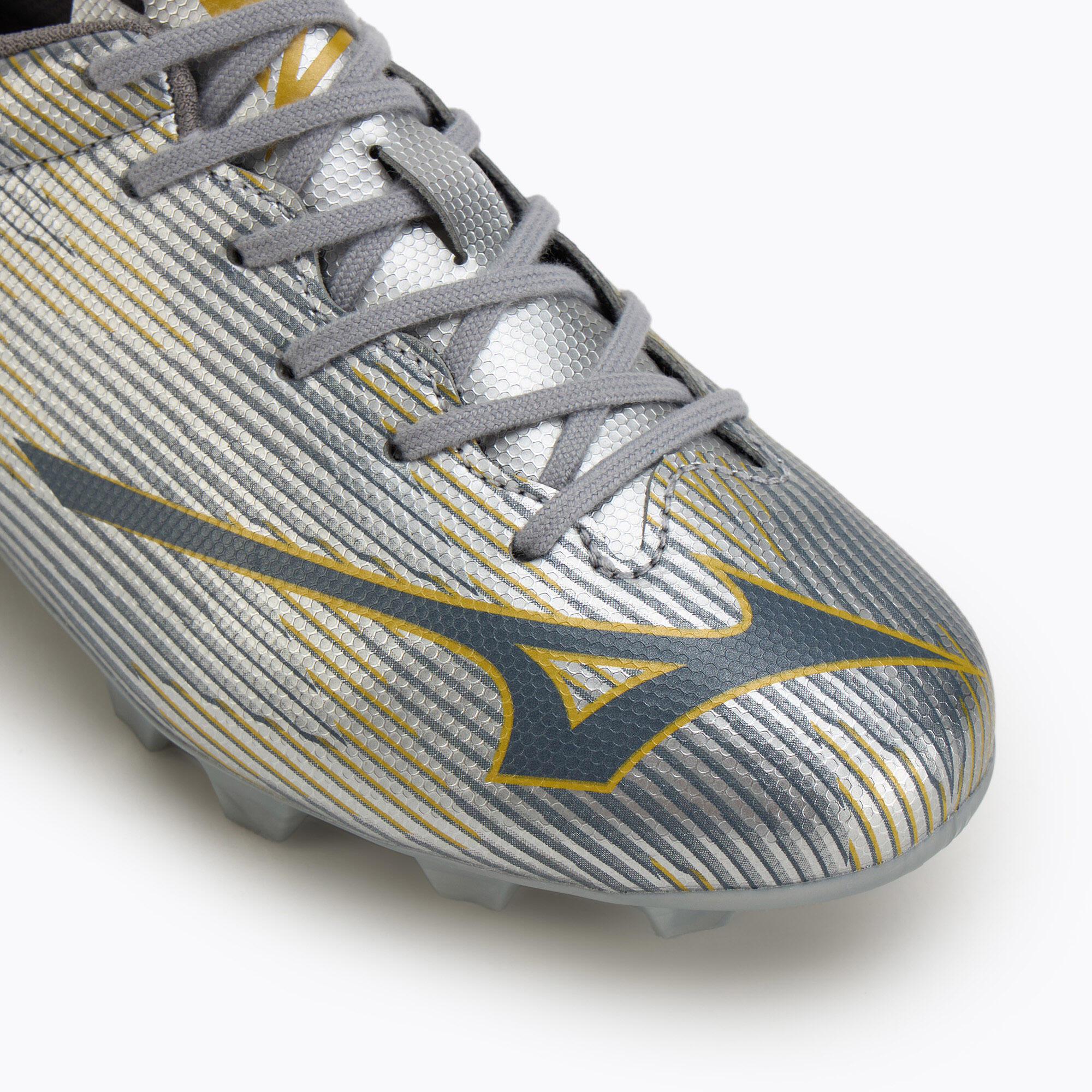 Buty piłkarskie dziecięce Mizuno α II Select Jr Md galaxy silver/8605 c/gold 7/7