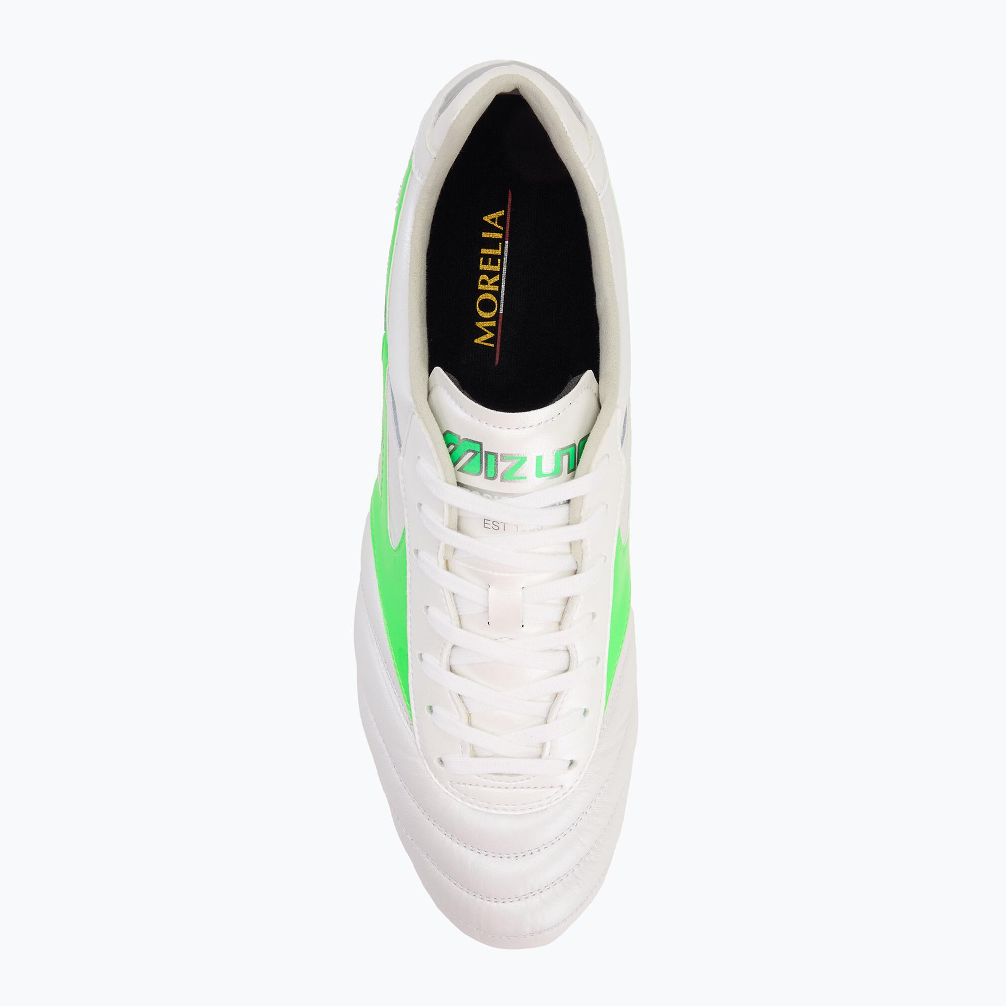 Chaussures de football Mizuno Morelia II Elite blanc/néon 5/7
