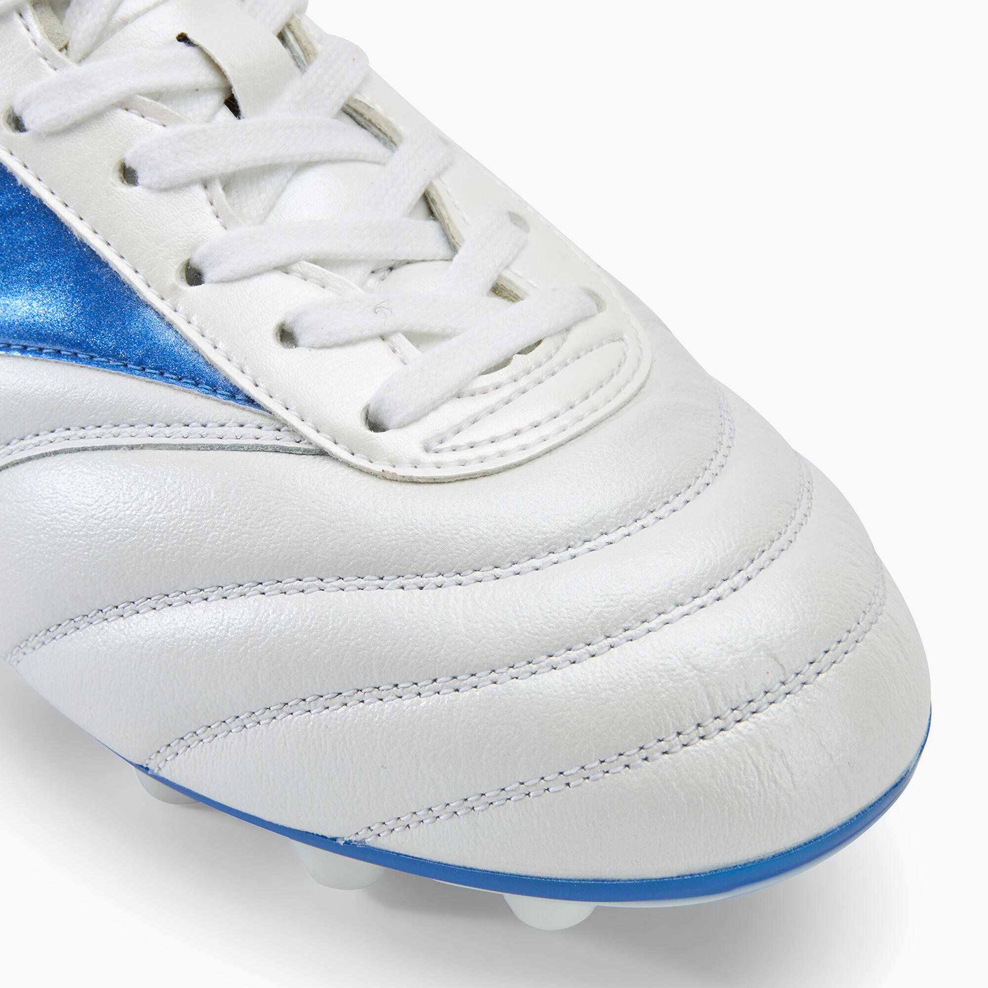 Buty piłkarskie męskie Mizuno Morelia II Elite Md white/laser blue/gold 7/7