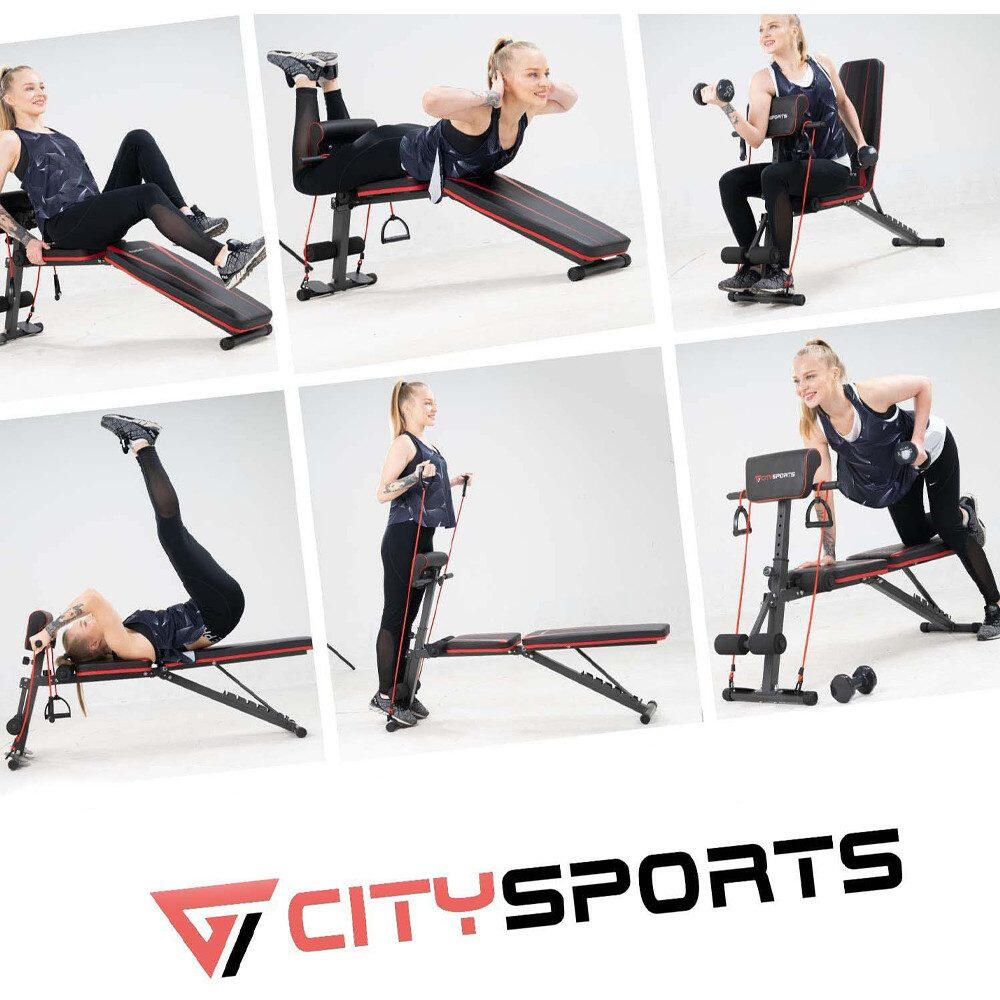 Panca da Palestra Pieghevole Regolabile per Uso Domestico, Panca Inclinata per F