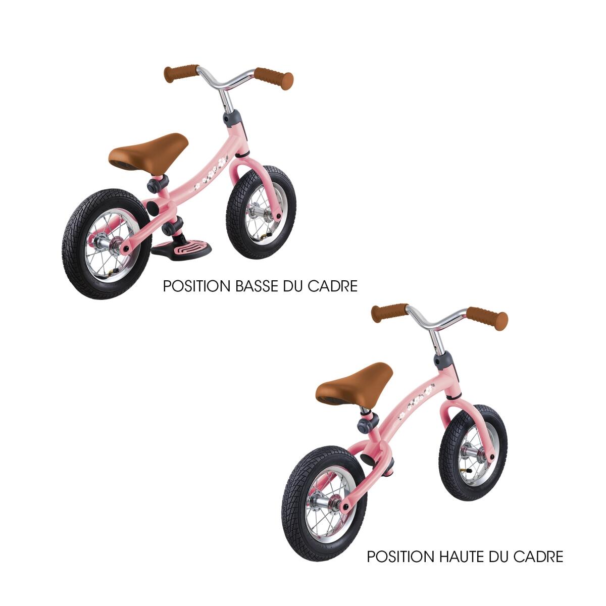 Bicicletta di equilibrio per bambini GO BIKE AIR rosa pastello 5/7