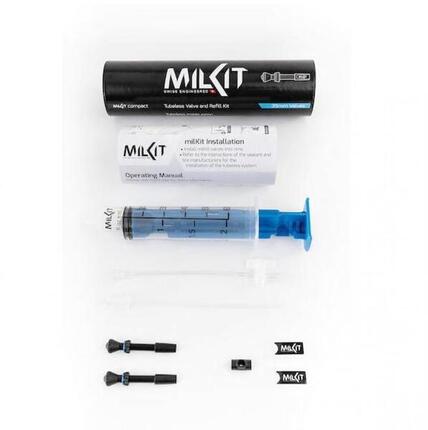milKit DC3 Tubeless Nachfüllkit compact 35 mm - Dichtmilch nachfüllen ohne Lu...