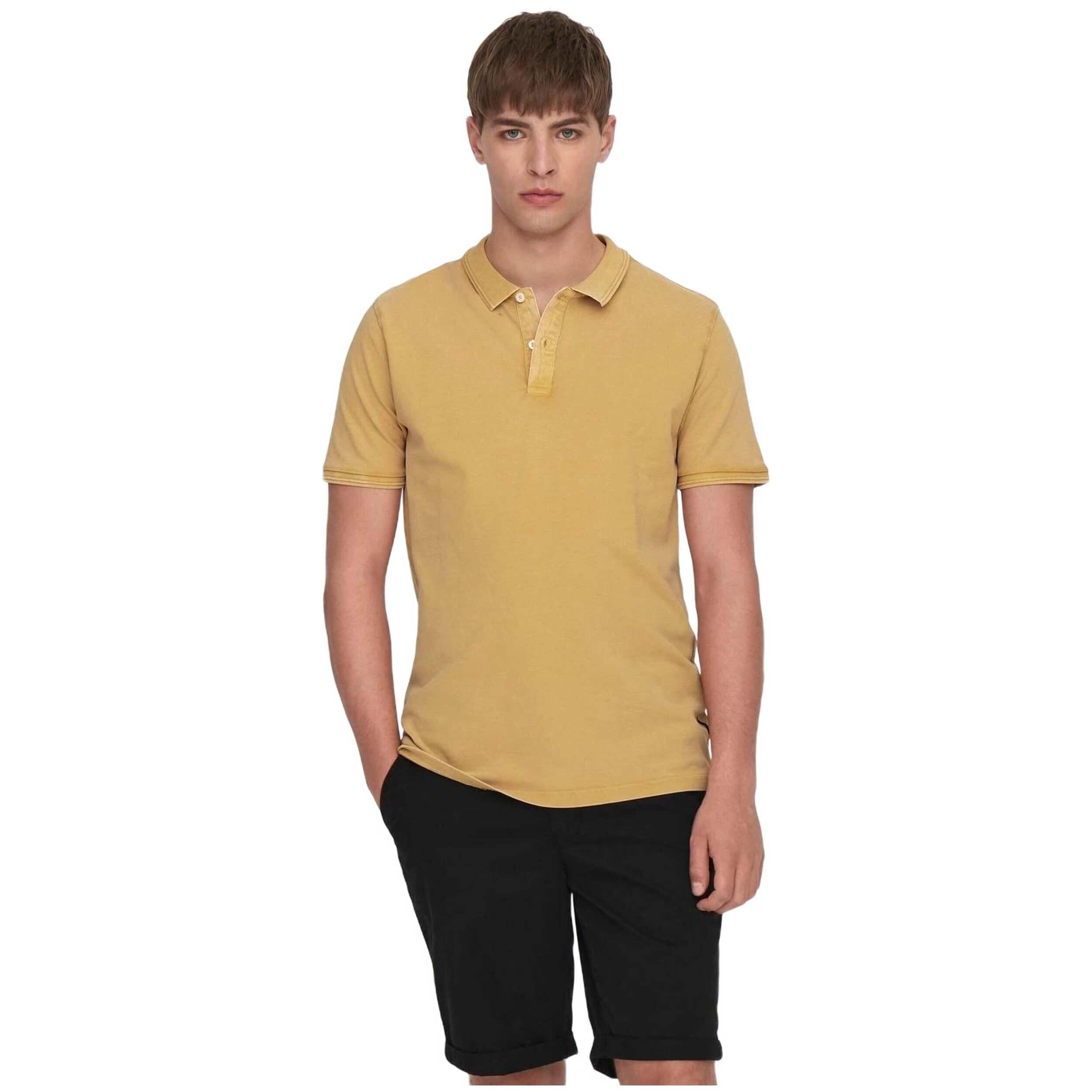 Polo de manga corta Only & sons modelo 22021769-OCHRE para hombre 3/5