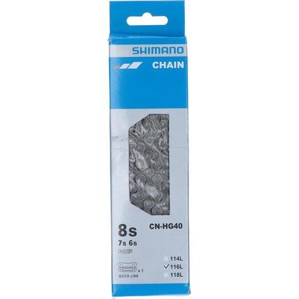 SHIMANO Kette CN-HG40 Fahrradkette 6-/7-/8-fach 116 Glieder für Schaltsysteme...