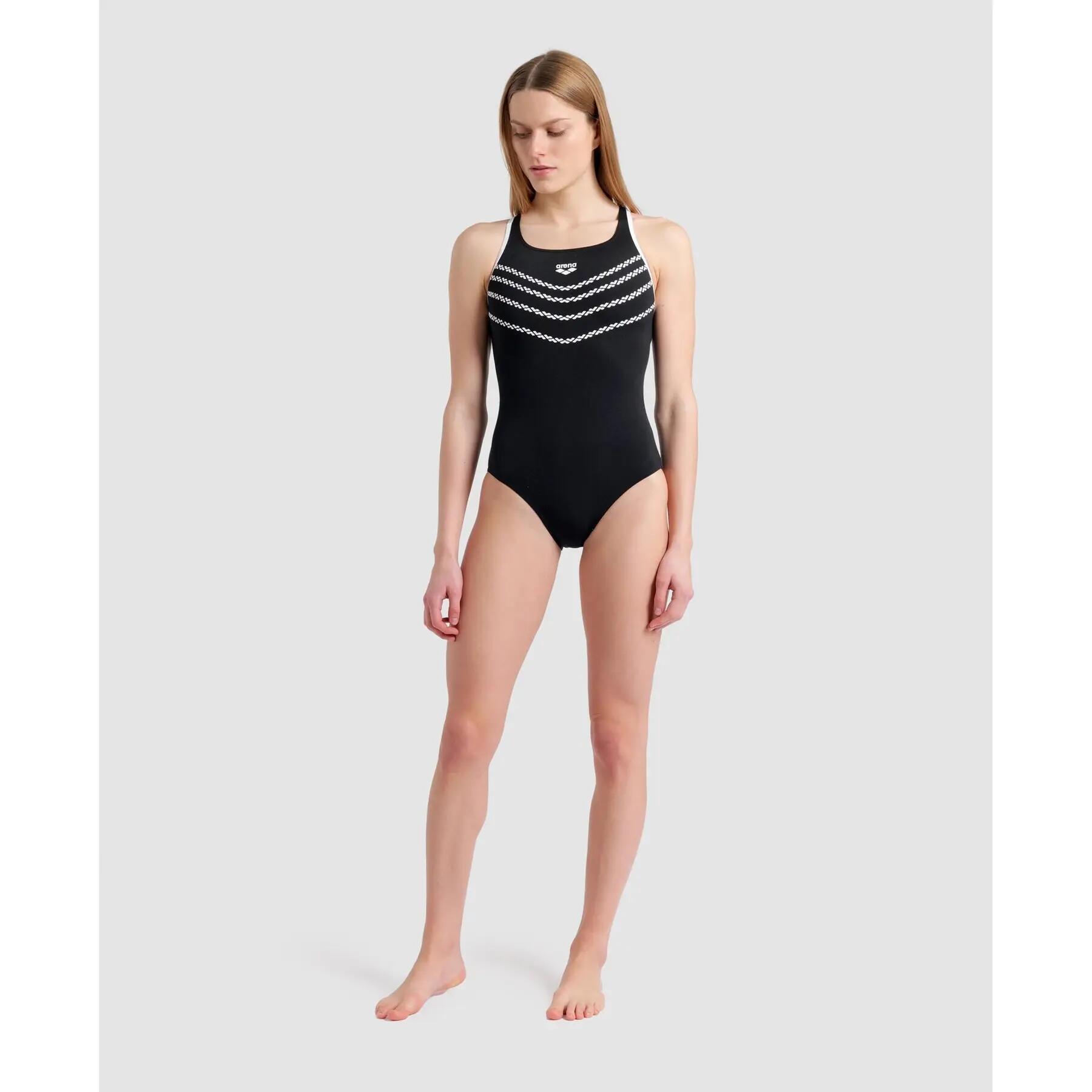 Maillot de bain 1 pièce femme Arena Losange 3/5