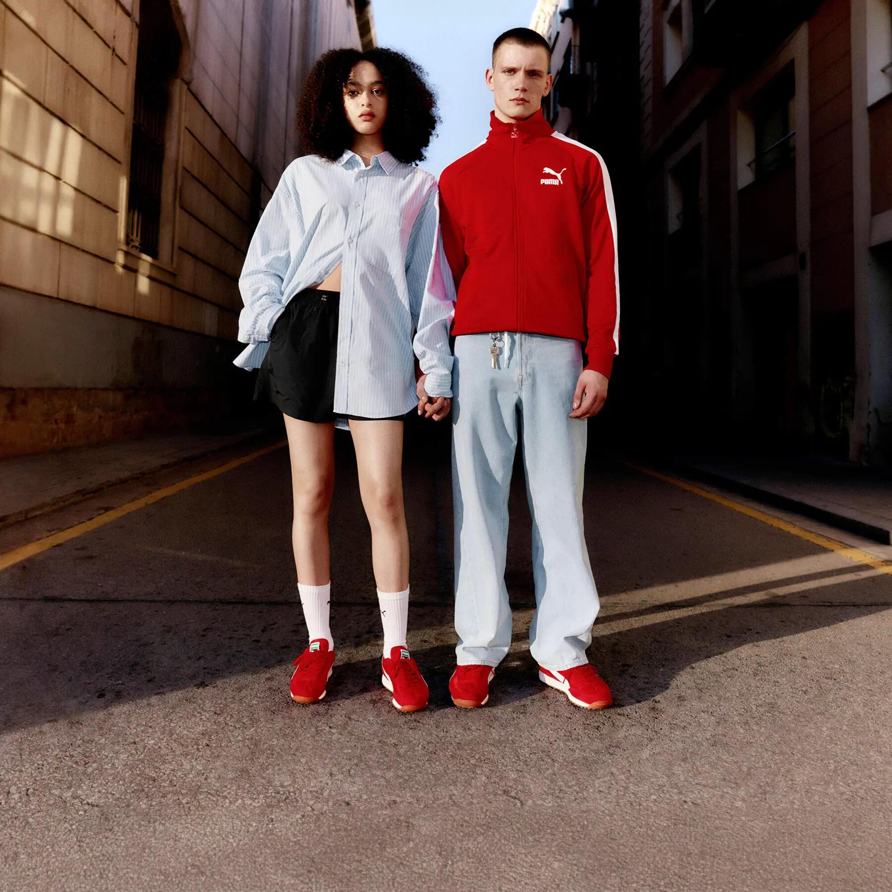 Turnschuhe Puma Easy Rider Vintage, Rot, Unisex 6/7