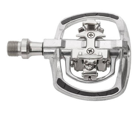 M-Wave Pedal Drag-T1 Klick silber, Shimano SPD