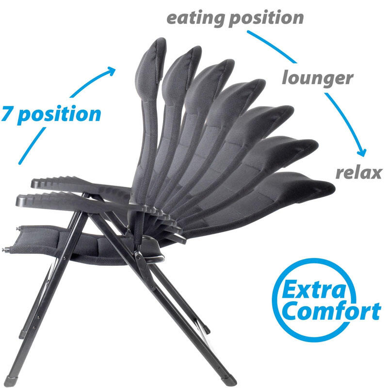 Brunner silla plegable camping 7 posiciones Aravel 3D gris 4/6