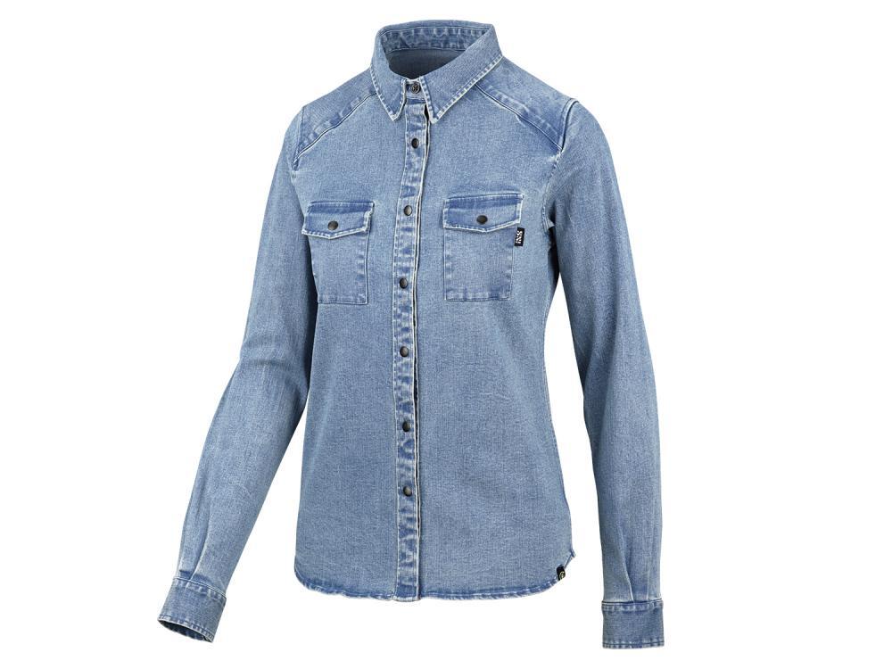 iXS Carve Digger Organic Denim Women Shirt Washed Blue 36 2/6