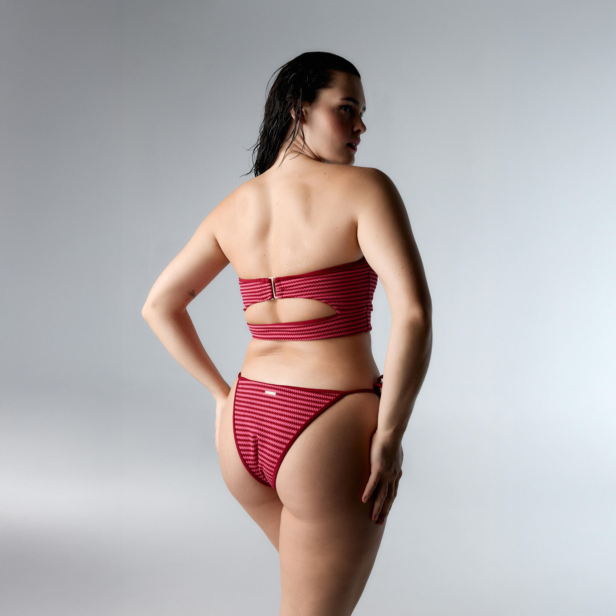 Haut de bikini bandeau + Bas de bikini Tonga&Moorea pour femmes Black Limba 2/6