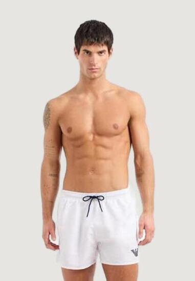 boxer de bain HOMME blanc